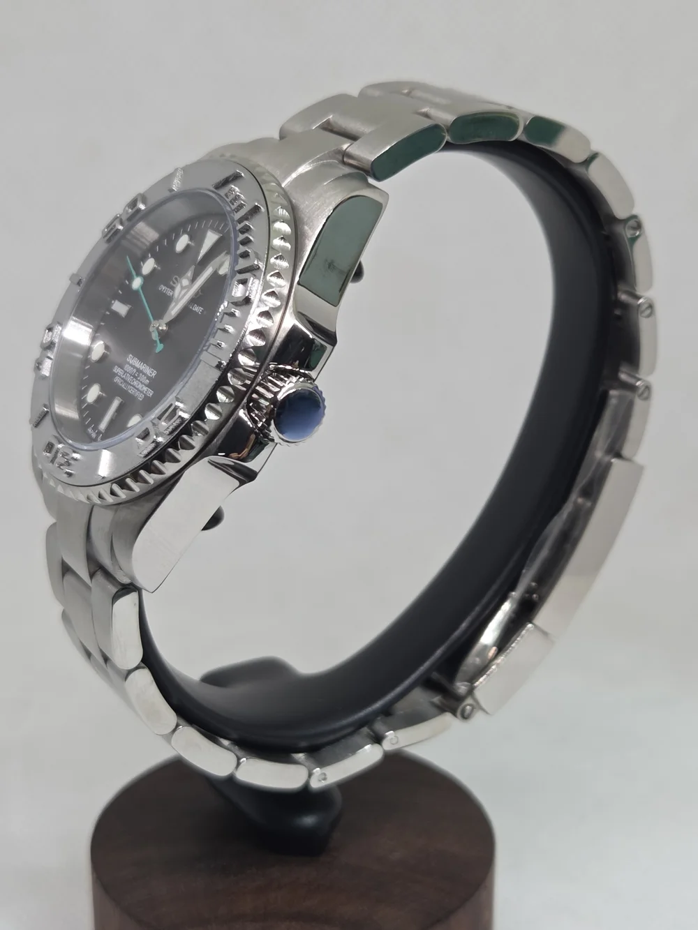 Custom 40mm Automatic Seiko Mod Watch NH35 Gray Submariner